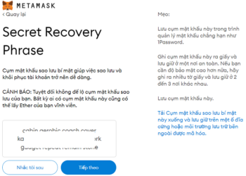 Hướng dẫn bảo mật ví metamask
