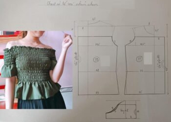 Hướng dẫn cách cắt áo trễ vai