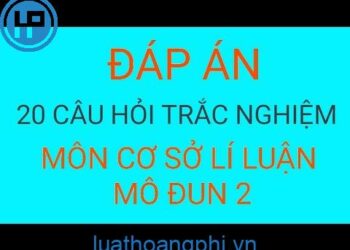 Hướng dẫn học mô đun 2 cơ sở lý luận