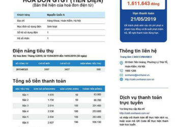 Hướng dẫn in hóa đơn tiền điện