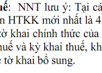 Hướng dẫn kê khai bổ sung thuế gtgt đầu ra