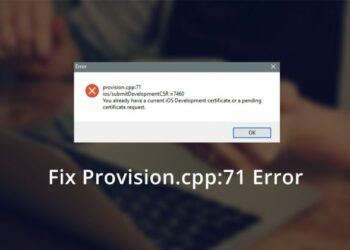 Hướng dẫn khắc phục lỗi provision.cpp:71 and provision.cpp:81