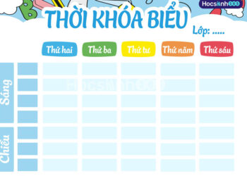 Hướng dẫn làm thời gian biểu