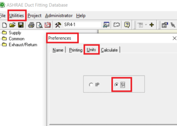 Hướng dẫn sử dụng ashrae duct fitting database