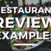 Review about restaurant